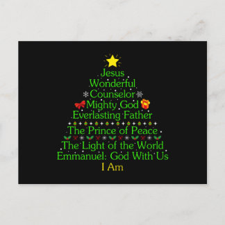 Jesus Christmas Tree Gift, Jesus Lovers, Catholic Postcard