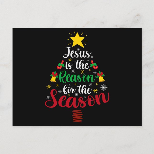 Jesus Christmas Tree Gift, Jesus Lovers, Catholic Postcard (Front)