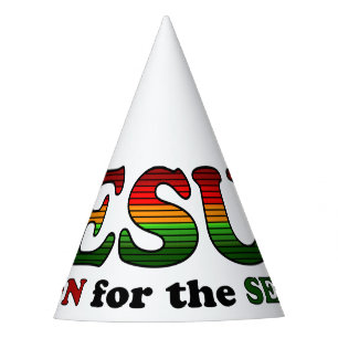 Jesus Christmas Trees Party Hat