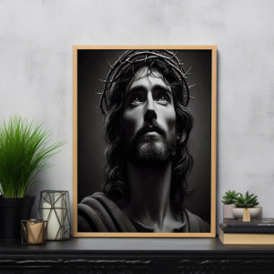 Jesus Christ's Gentle Gaze of Mercy Poster