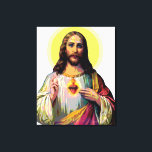 Jesus Christus in Pop Art Style Canvas Print<br><div class="desc">Pop Art Jesus Christ. Pop cultural variation of Jesus in pop art style as Pop Icon.</div>
