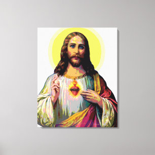Jesus Christus in Pop Art Style Canvas Print