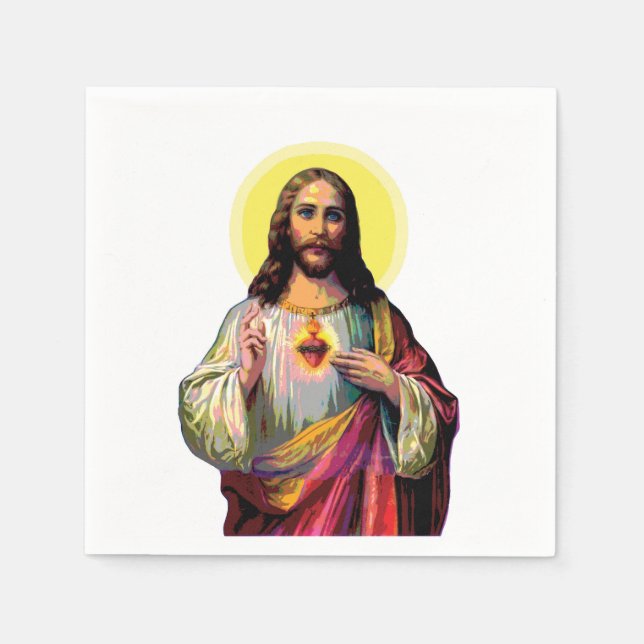 Jesus Christus in Pop Art Style  Napkin (Front)