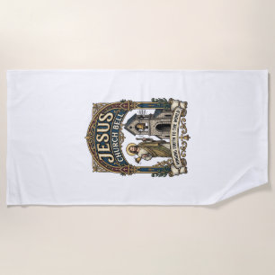 Jesus Church Bell Jesus Church Bell Christian Fait Beach Towel