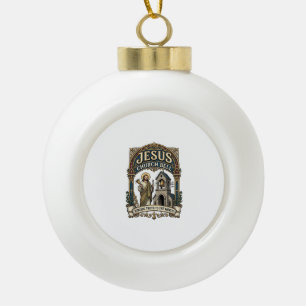 Jesus Church Bell Jesus Church Bell Christian Fait Ceramic Ball Christmas Ornament