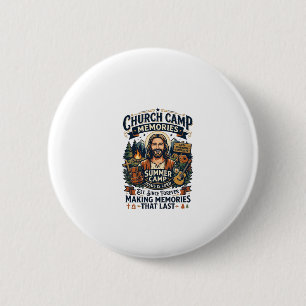 Jesus Church Camp VBS Nostalgia Shirt Faith Based 6 Cm Round Badge