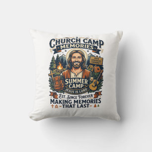 Jesus Church Camp VBS Nostalgia Shirt Faith Based Cushion