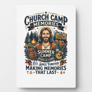 Jesus Church Camp VBS Nostalgia Shirt Faith Based  Plaque