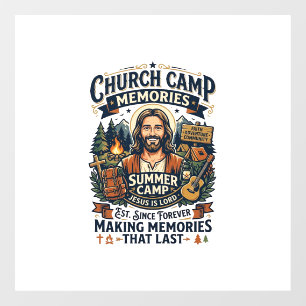 Jesus Church Camp VBS Nostalgia Shirt Faith Based Window Cling