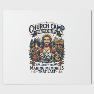 Jesus Church Camp VBS Nostalgia Shirt Faith Based  Wrapping Paper