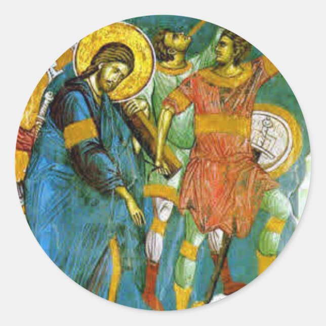 Jesus Classic Round Sticker (Front)