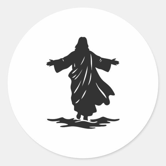 Jesus Classic Round Sticker (Front)