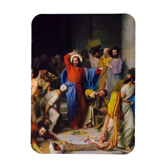Jesus Cleansing the Temple by Carl Bloch Magnet (Vertical)
