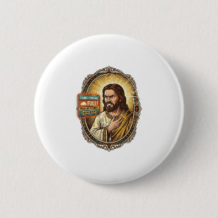 Jesus Cloud Storage Full Warning Paywall Tech Humo 6 Cm Round Badge