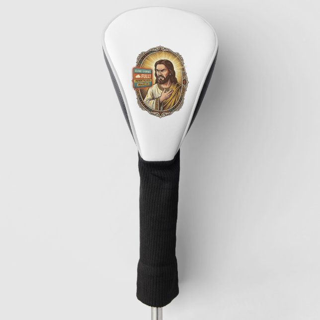 Jesus Cloud Storage Full Warning Paywall Tech Humo Golf Head Cover (Front)