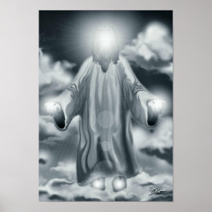 JESUS CLOUDS POSTER