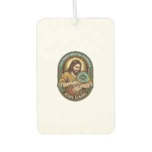 Jesus Club Hand Stamp Wont Wash Off Morning Humor_ Car Air Freshener