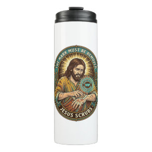 Jesus Club Hand Stamp Wont Wash Off Morning Humor_ Thermal Tumbler