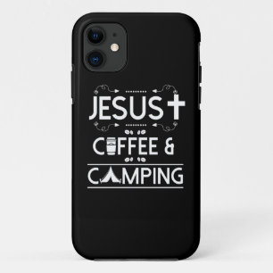 Jesus Coffee And Camping iPhone 11 Case
