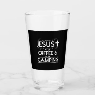 Jesus Coffee And Camping Glass
