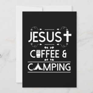 Jesus Coffee And Camping Invitation