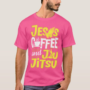 Jesus Coffee And Jiu-Jitsu Artwork For A Coffee Lo T-Shirt