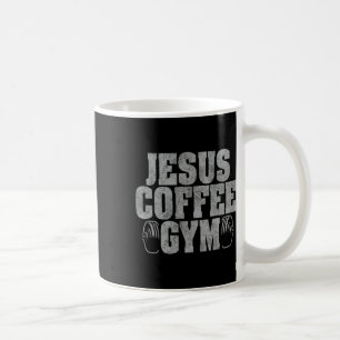 Jesus Coffee Gym Christian Workout Weightlifting F Mug