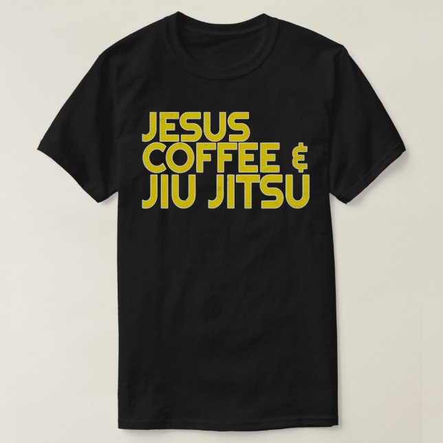 Jesus Coffee Jiu Jitsu Shirt for Christian Martial (Design Front)