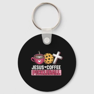 Jesus Coffee Pickleball Key Ring