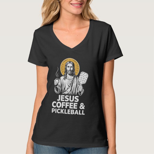 Jesus Coffee Pickleball T-Shirt (Front)