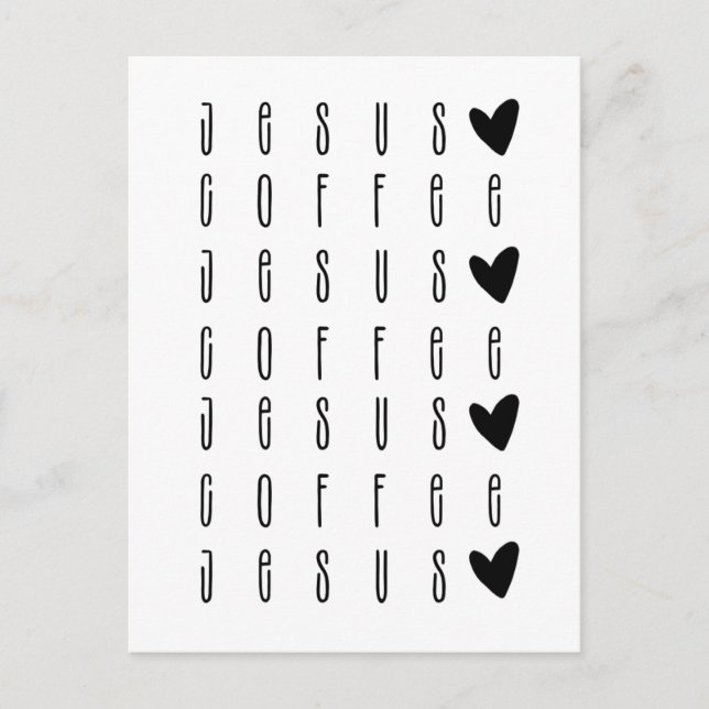 Jesus Coffee Postcard (Front)