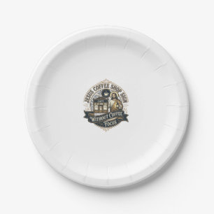 Jesus Coffee Shop Sign Without Coffee Focus Jesus Paper Plate