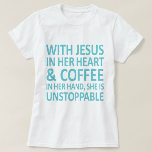 Jesus + coffee_skyblue T-Shirt