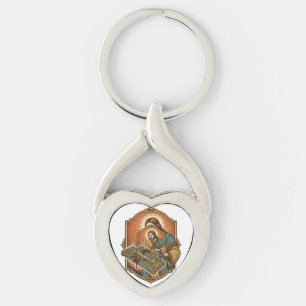 Jesus Coffee Spill Mechanical Keyboard Broken Tech Key Ring