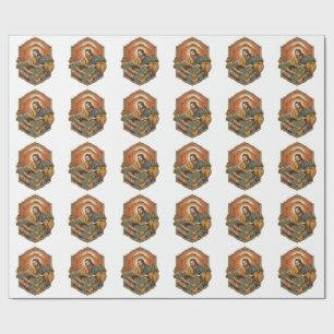 Jesus Coffee Spill Mechanical Keyboard Broken Tech Wrapping Paper