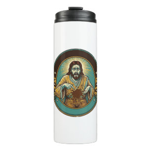 Jesus Coffee Stain Pants Before Meeting Office Wor Thermal Tumbler