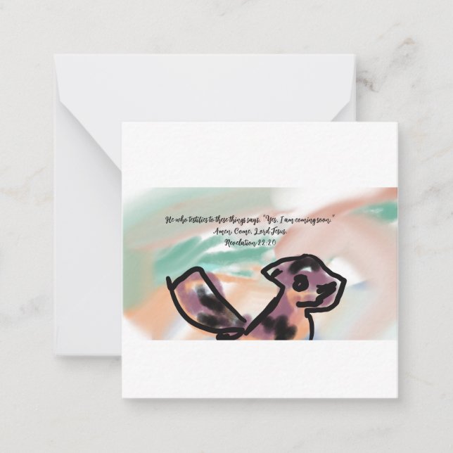 jesus coming  card (Front)