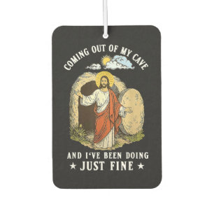 Jesus Coming Out of My Cave Car Air Freshener