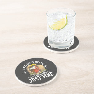 Jesus Coming Out Of My Cave Coaster