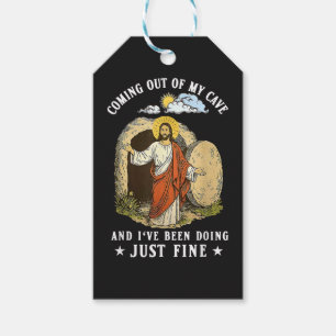 Jesus Coming Out of My Cave Gift Tags