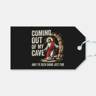 Jesus Coming Out Of My Cave Gift Tags