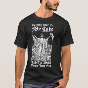 Jesus Coming Out Of My Cave Jesus Christian Jesus  T-Shirt