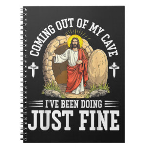 Jesus Coming Out Of My Cave Notebook