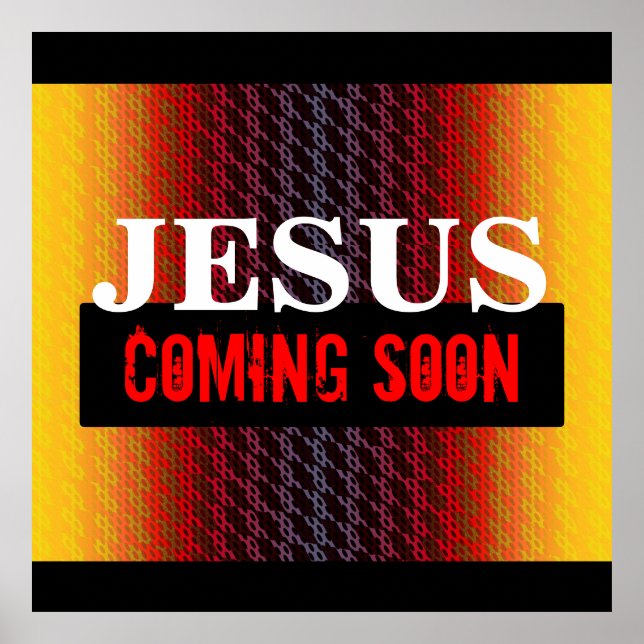 JESUS COMING SOON WOOD POSTER (Front)