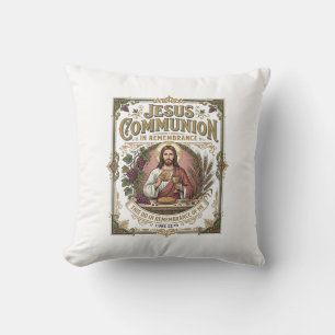 Jesus Communion Jesus Communion Christian Faith Vi Cushion