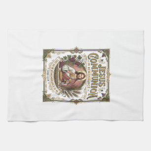 Jesus Communion Jesus Communion Christian Faith Vi Tea Towel