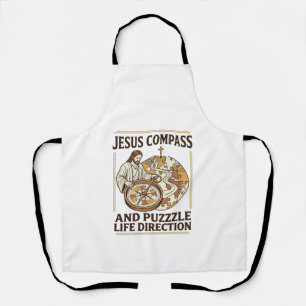 Jesus Compass And Puzzle Life Direction Jesus Comp Apron