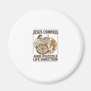 Jesus Compass And Puzzle Life Direction Jesus Comp Magnet