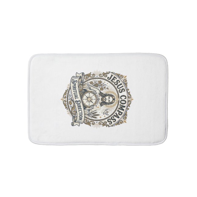 Jesus Compass Spiritual Direction Jesus Compass Sp Bath Mat (Front)