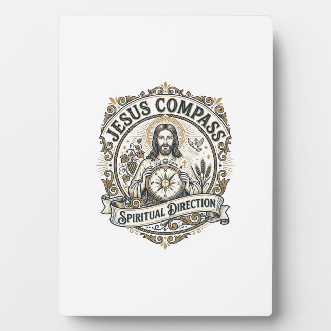 Jesus Compass Spiritual Direction Jesus Compass Sp Plaque (Front)
